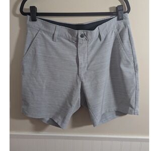 TravisMathew Mens Golf Shorts Heathered Grey Performance Athletic Size 34